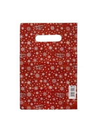 Красный подарочный новогодний пакет с вырубной ручкой (20х30 см) - Сима-Ленд - купить с доставкой во Владикавказе