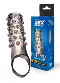 Дымчатая насадка на пенис с выпуклостями - 11 см. - Sex Expert - во Владикавказе купить с доставкой