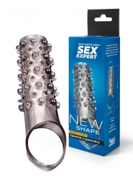 Дымчатая насадка на пенис с шипами и выпуклостями - 12 см. - Sex Expert - во Владикавказе купить с доставкой