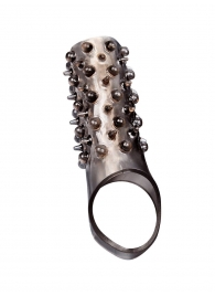 Дымчатая насадка на пенис с шипами и выпуклостями - 12,5 см. - Sex Expert - во Владикавказе купить с доставкой