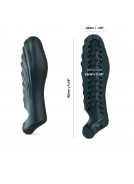 Серая силиконовая насадка на пенис с подхватом Manwan Ryzer - Manwan - во Владикавказе купить с доставкой