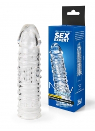 Прозрачная закрытая насадка на пенис - 17 см. - Sex Expert - во Владикавказе купить с доставкой