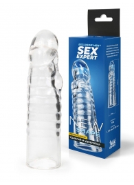 Прозрачная закрытая насадка на член - 15 см. - Sex Expert - во Владикавказе купить с доставкой