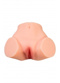 Телесный реалистичный мастурбатор-полуторс с 2 любовными входами - No Name - во Владикавказе купить с доставкой