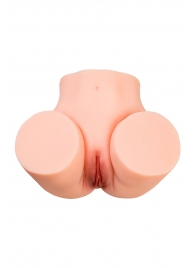 Телесный мастурбатор в форме попки с 2 любовными входами - No Name - во Владикавказе купить с доставкой