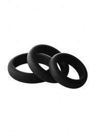 Набор из 3 черных эрекционных колец Smooth Silicone Cockring Pack - Dream Toys - во Владикавказе купить с доставкой