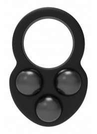 Черное эрекционное кольцо с утяжелителями - Dream Toys - во Владикавказе купить с доставкой