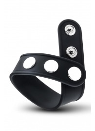 Черное эрекционное кольцо на кнопках - Blush Novelties - во Владикавказе купить с доставкой