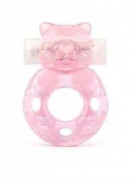 Розовое эрекционное виброкольцо в форме мишки - 1137 - во Владикавказе купить с доставкой