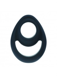 Черное эрекционное кольцо Double Ergo Silicone Cockring - Shots Media BV - во Владикавказе купить с доставкой