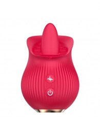 Красный вибратор с язычком Petal Bliss - Boys of Toys