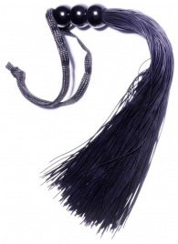 Черная силиконовая плетка - 25,4 см. - Boys of Toys - купить с доставкой во Владикавказе