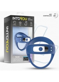 Синее интерактивное эрекционное виброкольцо Rank - Intoyou - во Владикавказе купить с доставкой