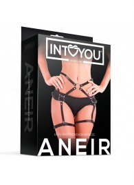 Черные стрепы на бёдра Aneir - Intoyou - купить с доставкой во Владикавказе