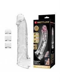 Прозрачный фаллоудлинитель с подхватом мошонки Silas - 26 см. - Baile - во Владикавказе купить с доставкой