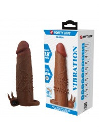 Коричневая насадка на пенис Quillon - 20 см. - Baile - во Владикавказе купить с доставкой