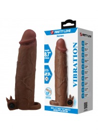 Коричневая насадка на пенис Xerxes - 22 см. - Baile - во Владикавказе купить с доставкой