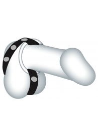 Подхват для мошонки с 3 съемными эрекционными кольцами Leder-Riemen - Orion - во Владикавказе купить с доставкой