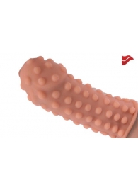 Насадка на фаллос с бугорками по поверхности - 14,7 см. - KOKOS - во Владикавказе купить с доставкой