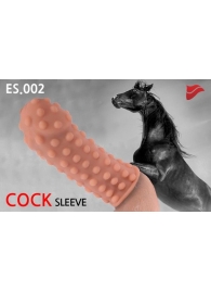 Насадка на фаллос с бугорками по поверхности - 14,7 см. - KOKOS - во Владикавказе купить с доставкой