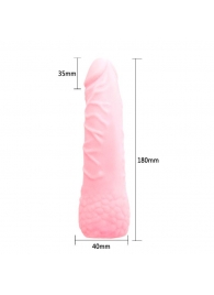 Удлиняющая насадка на пенис с расширением в основании - 18 см. - Baile - во Владикавказе купить с доставкой