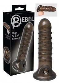 Насадка на пенис Rebel smoke с рёбрышками и отверстием под мошонку - Orion - во Владикавказе купить с доставкой