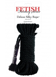Черная веревка для фиксации Deluxe Silky Rope - 9,75 м. - Pipedream - купить с доставкой во Владикавказе