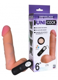 Фаллическая насадка Харнесс UNICOCK 6  с вибрацией - 18 см. - LOVETOY (А-Полимер) - купить с доставкой во Владикавказе