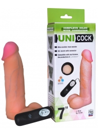 Фаллическая насадка Харнесс UNICOCK 7  с вибрацией - 19 см. - LOVETOY (А-Полимер) - купить с доставкой во Владикавказе