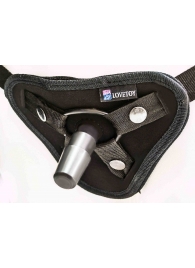 Страпон с 2 насадками и вибрацией UniStrap - 20 и 18 см. - LOVETOY (А-Полимер) - купить с доставкой во Владикавказе