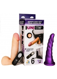 Вибрострапон с двумя насадками UniStrap - 18 и 18 см. - LOVETOY (А-Полимер) - купить с доставкой во Владикавказе