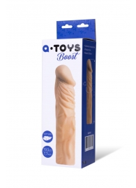 Насадка с ярко выраженной головкой и рельефным стволом - 19 см. - A-toys - во Владикавказе купить с доставкой