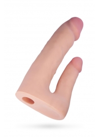 Поясной страпон с насадкой для двойного проникновения - 16 см. - ToyFa - купить с доставкой во Владикавказе