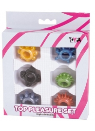 Набор из 6 разноцветных эрекционных колец - Toyfa Basic - во Владикавказе купить с доставкой