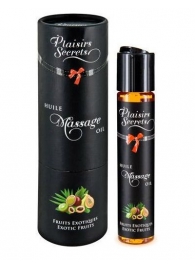 Массажное масло с ароматом экзотических фруктов Huile de Massage Gourmande Fruits Exotiques - 59 мл. - Plaisir Secret - купить с доставкой во Владикавказе