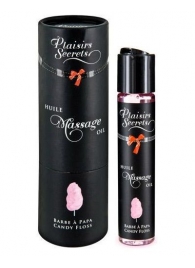 Массажное масло с ароматом сладкой ваты Huile de Massage Gourmande Barbe à Papa - 59 мл. - Plaisir Secret - купить с доставкой во Владикавказе