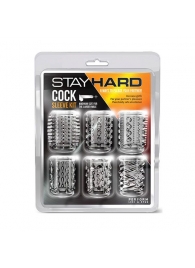 Набор из 6 прозрачных насадок на пенис с различным рельефом - Blush Novelties - во Владикавказе купить с доставкой