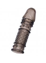 Дымчатая закрытая насадка ToyFa XLover с чешуйками и пупырышками - 13,5 см. - ToyFa - во Владикавказе купить с доставкой