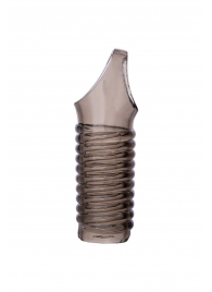 Дымчатая насадка с рёбрышками и подхватом мошонки ToyFa XLover - 12,5 см. - ToyFa - во Владикавказе купить с доставкой