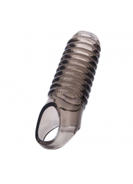 Дымчатая насадка с рёбрышками и подхватом мошонки ToyFa XLover - 12,5 см. - ToyFa - во Владикавказе купить с доставкой