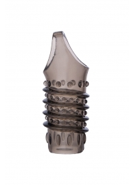 Открытая дымчатая насадка с точками и рёбрами ToyFa XLover - 11,5 см. - ToyFa - во Владикавказе купить с доставкой