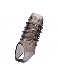 Открытая дымчатая насадка с точками и рёбрами ToyFa XLover - 11,5 см. - ToyFa - во Владикавказе купить с доставкой