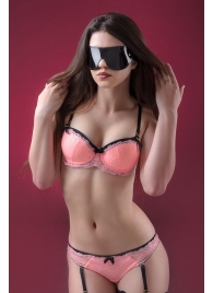 Чёрная лаковая маска на глаза - БДСМ Арсенал - купить с доставкой во Владикавказе