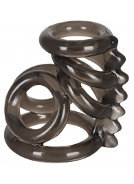 Дымчатая насадка на пенис и мошонку с гребнем Penis Hodenring - Orion - во Владикавказе купить с доставкой