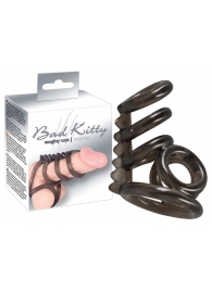 Дымчатая насадка на пенис и мошонку с гребнем Penis Hodenring - Orion - во Владикавказе купить с доставкой