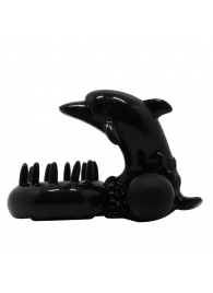 Чёрное эрекционное виброкольцо Sweet Ring с дельфинчиком - Baile - во Владикавказе купить с доставкой