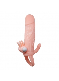 Удлиняющая насадка с вибрацией и маленьким отростком для массажа преданусной зоны - Baile - во Владикавказе купить с доставкой