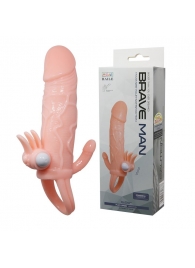 Удлиняющая насадка с вибрацией и маленьким отростком для массажа преданусной зоны - Baile - во Владикавказе купить с доставкой