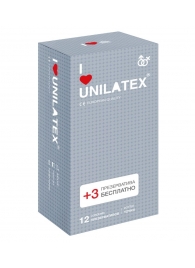 Презервативы с точками Unilatex Dotted - 12 шт. + 3 шт. в подарок - Unilatex - купить с доставкой во Владикавказе