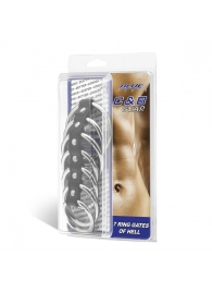 Хомут на пенис из 7 колец 7 Ring Gates Of Hell - BlueLine - купить с доставкой во Владикавказе